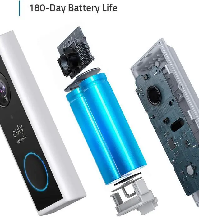 Alt view image 3 of 6 - eufy Security, Wireless Video Doorbell (Battery-Powered) with 2K HD, No Monthly Fee, On-Device AI for Human Detection, 2-Way Audio, HomeBase with High-Power Wi-Fi and Built-in Storage
