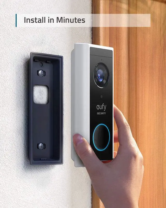 Alt view image 6 of 6 - eufy Security, Wireless Video Doorbell (Battery-Powered) with 2K HD, No Monthly Fee, On-Device AI for Human Detection, 2-Way Audio, HomeBase with High-Power Wi-Fi and Built-in Storage