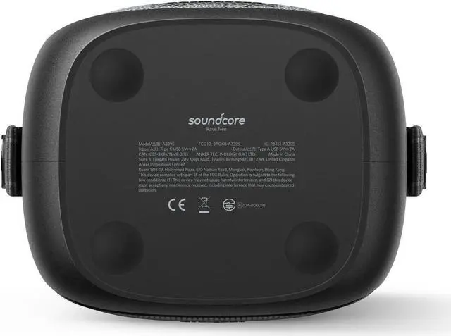 Alt view image 6 of 6 - Soundcore Rave Neo, Portable Bluetooth Speaker with Lights, BassUp Technology, Sync 100+ Speakers, 18H Playtime, Waterproof, Custom EQ, App