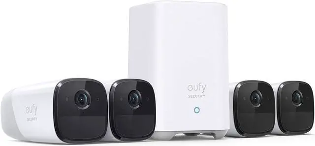 Main image of eufy Security, eufyCam 2 Pro Wireless Home Security Camera System, 365-Day Battery Life, HomeKit Compatibility, 2K Resolution, IP67 Weatherproof, Night Vision, 4-Cam Kit, No Monthly Fee