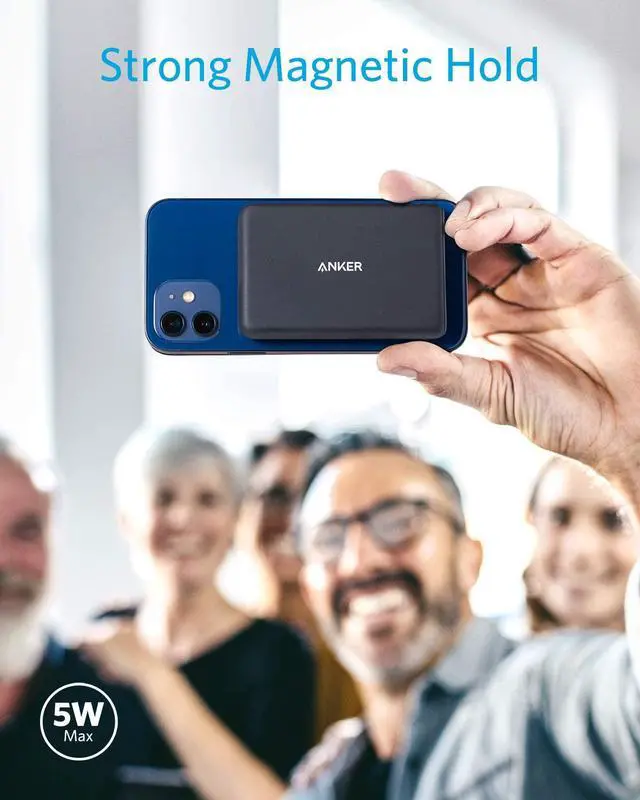 Alt view image 7 of 7 - Anker Magnetic Wireless Portable Charger, PowerCore Magnetic 5K Wireless 5,000mAh Power Bank with USB-C Cable, Design for iPhone 12/12 Pro / 12 Pro Max / 12 Mini
