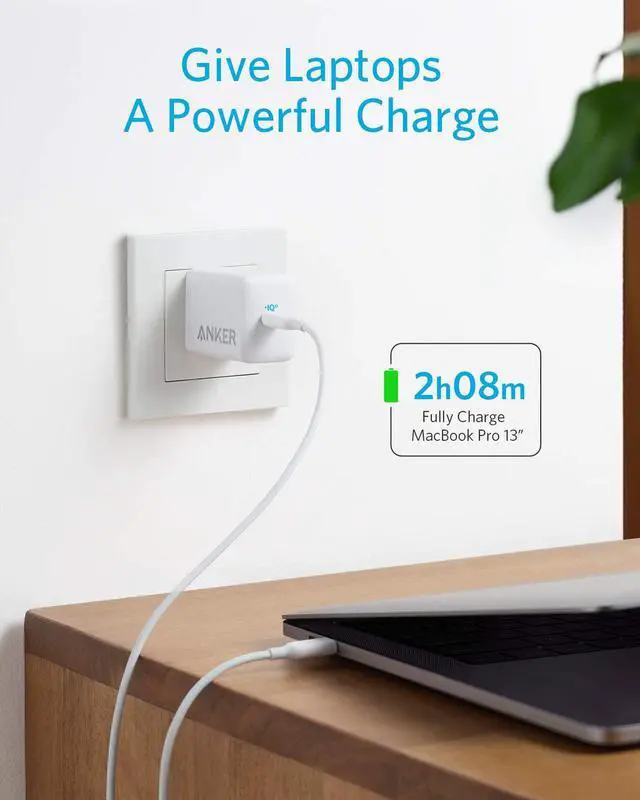 Alt view image 2 of 7 - USB C Charger, Anker 65W PIQ 3.0 PPS Compact Fast Charger Adapter, PowerPort III Pod Lite, for MacBook Pro/Air, Galaxy S20/S10, Dell XPS 13, Note 10+/10, iPhone 11/Pro, iPad Pro, Pixel, and More
