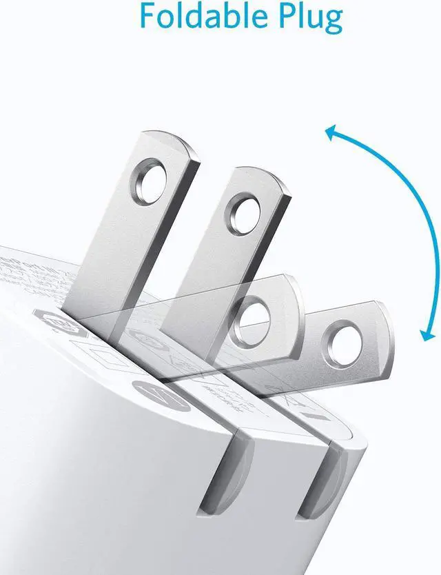 Alt view image 4 of 7 - USB C Charger, Anker 20W PIQ 3.0 Fast Charger with Foldable Plug, PowerPort III Charger for iPhone 12/12 mini/12 Pro/12 Pro Max/11, Galaxy, Pixel 4/3, iPad Pro, MagSafe, and More (Cable Not Included)