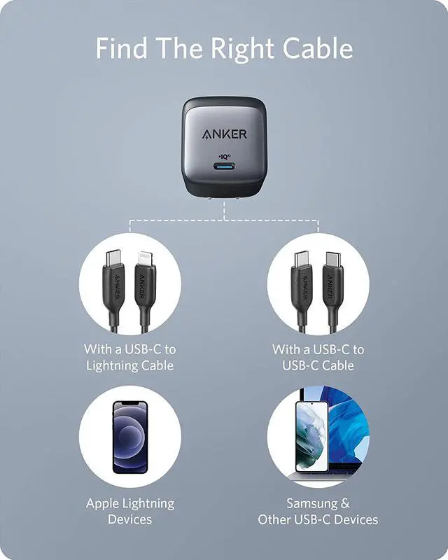 Alt view image 7 of 7 - USB C Charger, Anker Nano II 45W Fast Charger Adapter, PPS Supported, GaN II Foldable Compact Charger for MacBook Pro 13?, Galaxy S21/S21+/S20, Note 20/10, iPhone 12/Pro, iPad Pro, Pixel, and More
