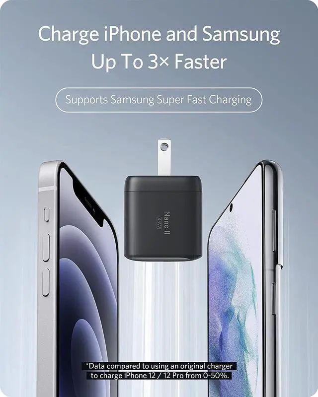 Alt view image 5 of 7 - USB C Charger, Anker Nano II 45W Fast Charger Adapter, PPS Supported, GaN II Foldable Compact Charger for MacBook Pro 13?, Galaxy S21/S21+/S20, Note 20/10, iPhone 12/Pro, iPad Pro, Pixel, and More
