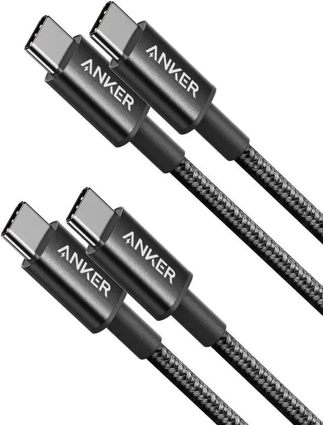Main image of USB C Cable, Anker 2 Pack New Nylon USB C to USB C Cable (3.3ft 60W), PD Type C Charging Cable for MacBook Pro 2020, iPad Pro, iPad Air 4, Galaxy S20, Switch, Pixel, LG and Other USB C Charger