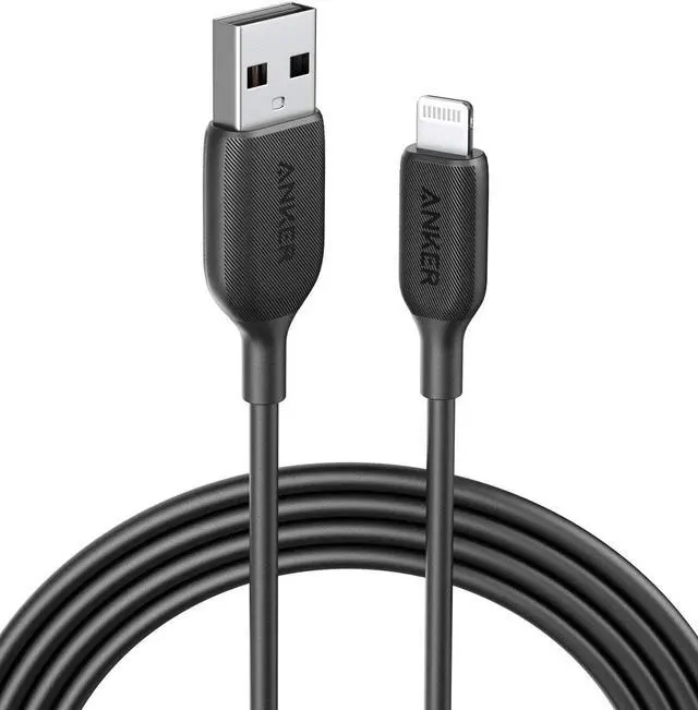 Main image of Anker Powerline III Lightning Cable 6 Foot iPhone Charger Cord MFi Certified for iPhone 11 Pro Max, 11 Pro, X, Xs, Xr, Xs Max, 8, 8 Plus, 7, 7 Plus, 6 and More, Ultra Durable (Black)