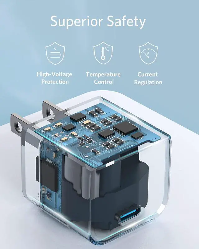 Alt view image 5 of 7 - USB C Charger, Anker 3-Pack 20W Fast Charger with Foldable Plug, PowerPort III 20W Cube Charger for for iPhone 13/13 Mini/13 Pro/13 Pro Max/12, Galaxy, Pixel 4/3, iPad/iPad Mini (Cable Not Included)