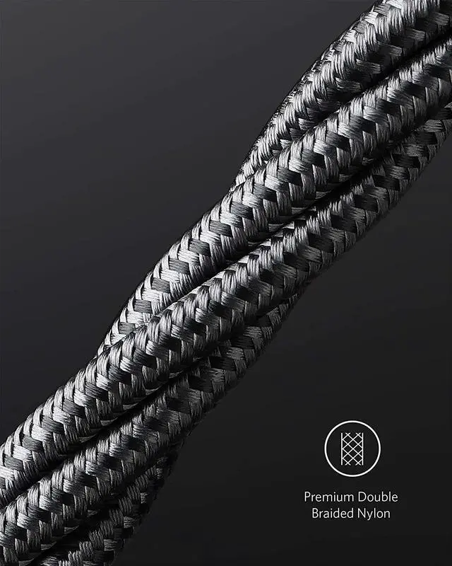 Alt view image 6 of 7 - Anker USB C Cable 100W 10ft, New Nylon USB C to USB C Cable 2.0, Type C Charging Cable Fast Charge for MacBook Pro 2020, iPad Pro 2020, iPad Air 4, Galaxy S20, Pixel, Switch, LG, and More(Black)
