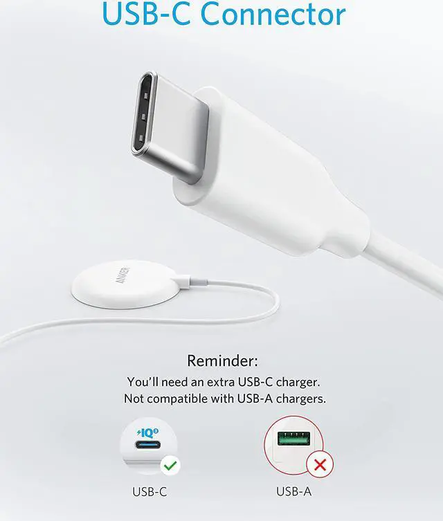Alt view image 6 of 7 - Anker Magnetic Wireless Charger, with 5 ft Built-in USB-C Cable, PowerWave Magnetic Pad Lite Only for iPhone 12 /12 Pro / 12 Pro Max /12 Mini (No AC Adapter)