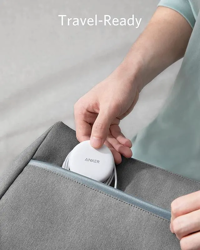 Alt view image 7 of 7 - Anker Magnetic Wireless Charger, with 5 ft Built-in USB-C Cable, PowerWave Magnetic Pad Lite Only for iPhone 12 /12 Pro / 12 Pro Max /12 Mini (No AC Adapter)