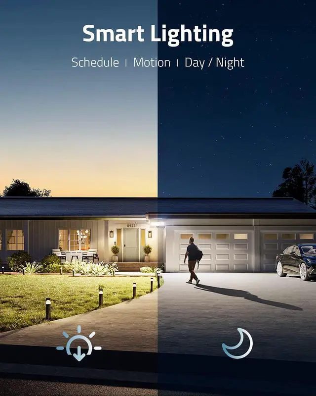 Alt view image 6 of 7 - eufy Security Floodlight Cam 2 Pro, 360-Degree Pan and Tilt Coverage, 2K Full HD Outdoor Camera, Smart Lighting, Weatherproof, On-Device AI Subject Lock and Tracking, No Monthly Fee
