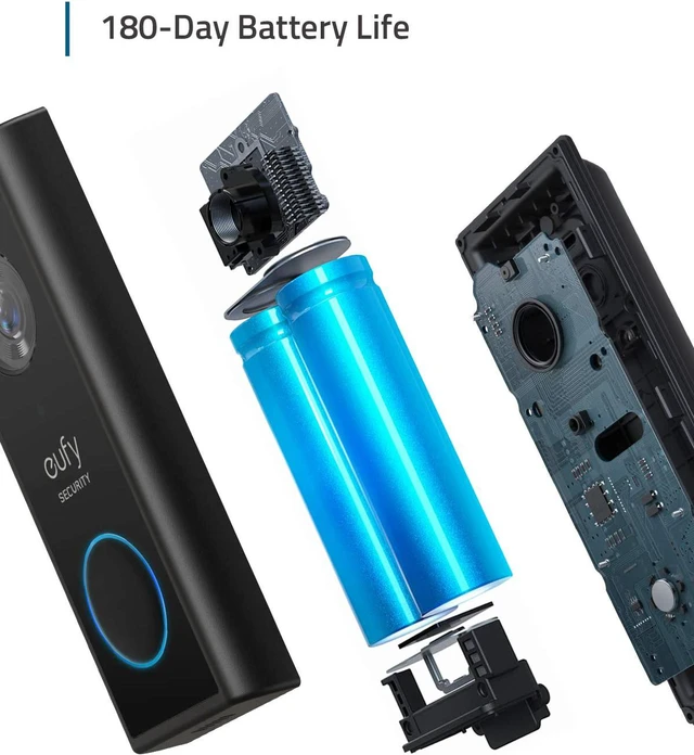 Alt view image 3 of 7 - eufy Security, Wireless Video Doorbell (Battery-Powered) with 2K HD, No Monthly Fee, On-Device AI for Human Detection, 2-Way Audio, Simple Self-Installation (Renewed)