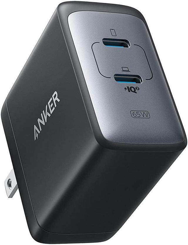 Anker Wall USB Charger, PowerPort III 65W GAN Cargador rápido de 2