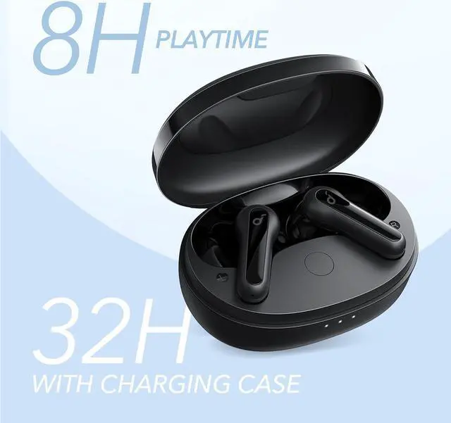 Alt view image 6 of 6 - Soundcore by Anker Life P2 Mini True Wireless Earbuds, 10mm Drivers with Big Bass, Custom EQ, Bluetooth 5.2, 32H Playtime, USB-C for Fast Charging, Tiny Size for Commute, Work