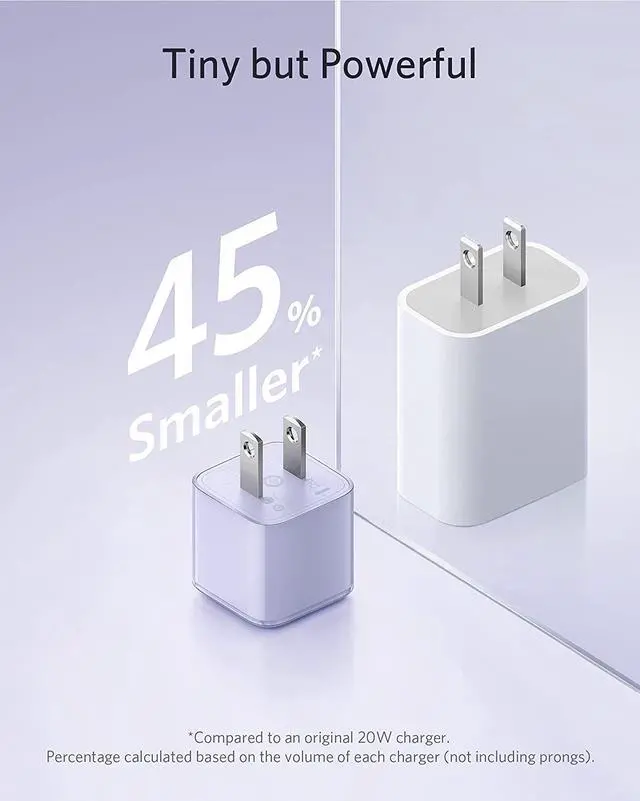 Alt view image 5 of 6 - Anker 511 Charger, Anker Nano Pro, 20W PIQ 3.0 Durable Compact Fast Charger, USB C Charger for iPhone 13/13 Mini/13 Pro/13 Pro Max/12, iPad/iPad Mini, Pixel, and More(Cable Not Included)