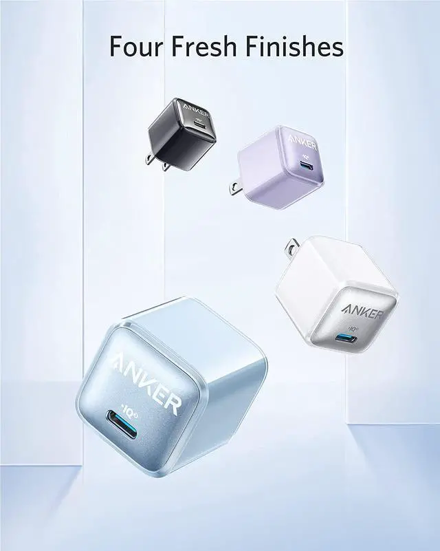 Alt view image 4 of 6 - Anker 511 Charger, Anker Nano Pro, 20W PIQ 3.0 Durable Compact Fast Charger, USB C Charger for iPhone 13/13 Mini/13 Pro/13 Pro Max/12, iPad/iPad Mini, Pixel, and More(Cable Not Included) Glacier Blue