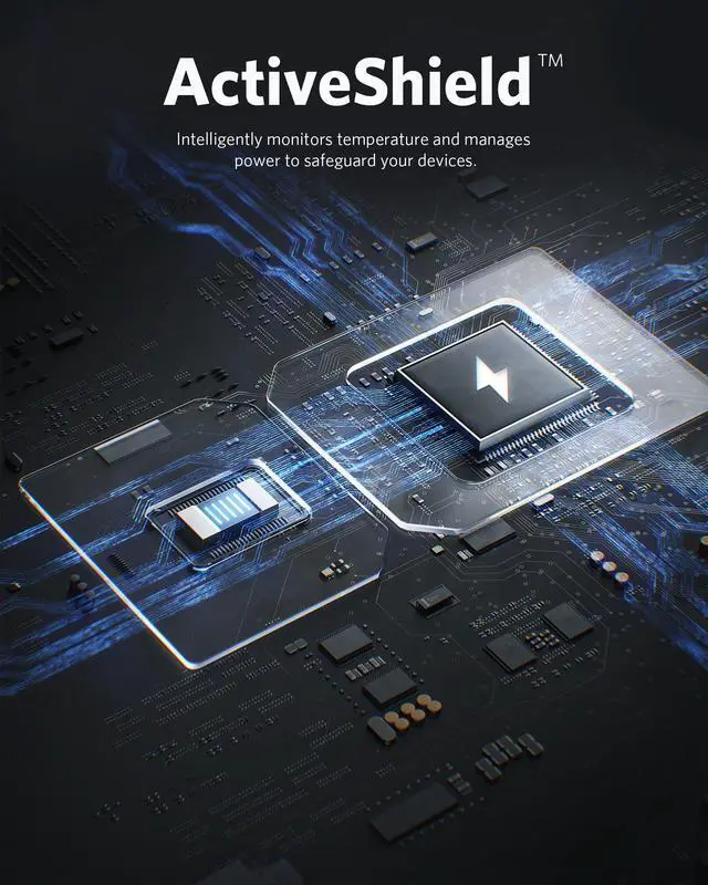 Alt view image 3 of 6 - Anker 521 Charger (Nano Pro), Anker Nano Pro, 40W PIQ 3.0 Dual Port Compact Fast Charger, USB C Charger for iPhone 13/13 Mini/13 Pro/13 Pro Max/12, iPad Mini, MacBook Air, and More, Glacier Blue