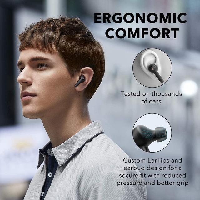 Alt view image 6 of 6 - Anker Soundcore Life P2 True Wireless Earbuds with 4 Microphones, CVC 8.0 Noise Reduction, Graphene Drivers for Clear Sound, USB C, 40H Playtime, IPX7 Waterproof