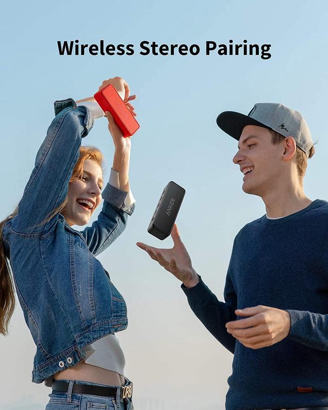 Alt view image 6 of 6 - Anker Soundcore 2 Portable Bluetooth Speaker with 12W Stereo Sound, Bluetooth 5, Bassup, IPX7 Waterproof, 24-Hour Playtime, Wireless Stereo Pairing, Speaker for Home, Outdoors, Travel