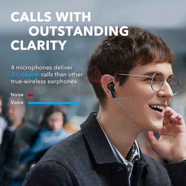 Alt view image 5 of 6 - Anker Soundcore Life P2 True Wireless Earbuds with 4 Microphones, CVC 8.0 Noise Reduction, Graphene Drivers for Clear Sound, USB C, 40H Playtime, IPX7 Waterproof