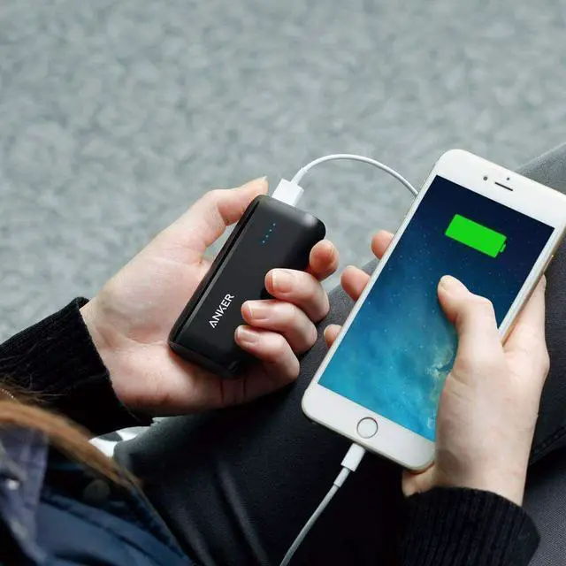 Alt view image 5 of 7 - Anker Astro E1 5200mAh Portable Charger Power Bank External Battery PowerIQ Charging
