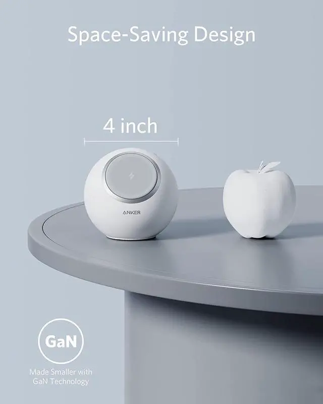 Alt view image 6 of 6 - Anker Magnetic Desktop Charging Station(MagGo), 637 Magnetic Wireless Charger for iPhone13/12, 8-in-1 Power Strip with 3 AC,2 USB A,and 2 USB C,Max 65W Power Delivery Desktop Accessory for MacBook Pro