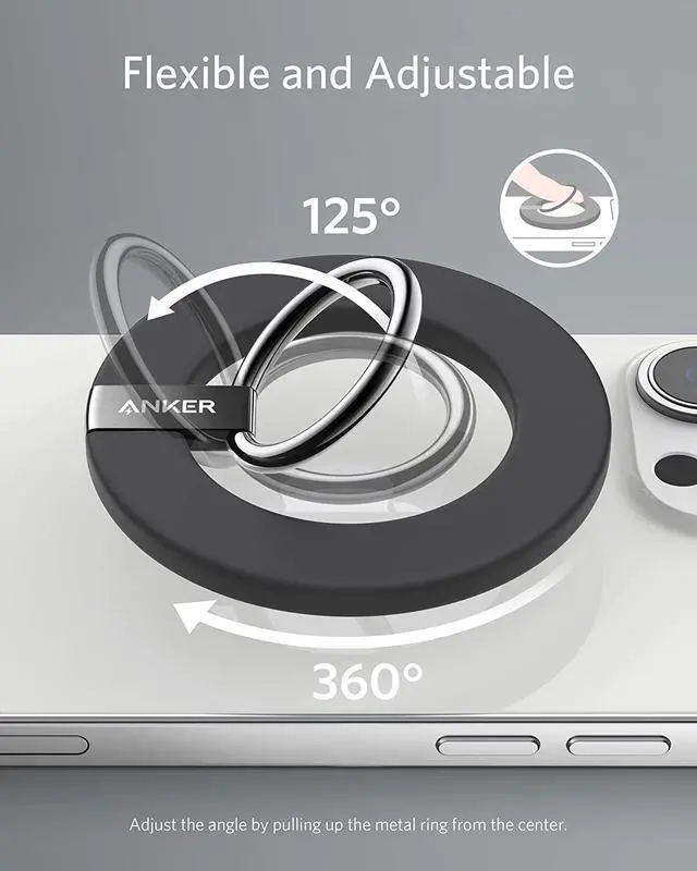 Alt view image 5 of 6 - Anker Magnetic Phone Grip (MagGo), 610 Magnetic Phone Ring Holder, Adjustable Kickstand, Only for iPhone 13, 12 / 12 Pro / 12 Pro Max / 12 Mini