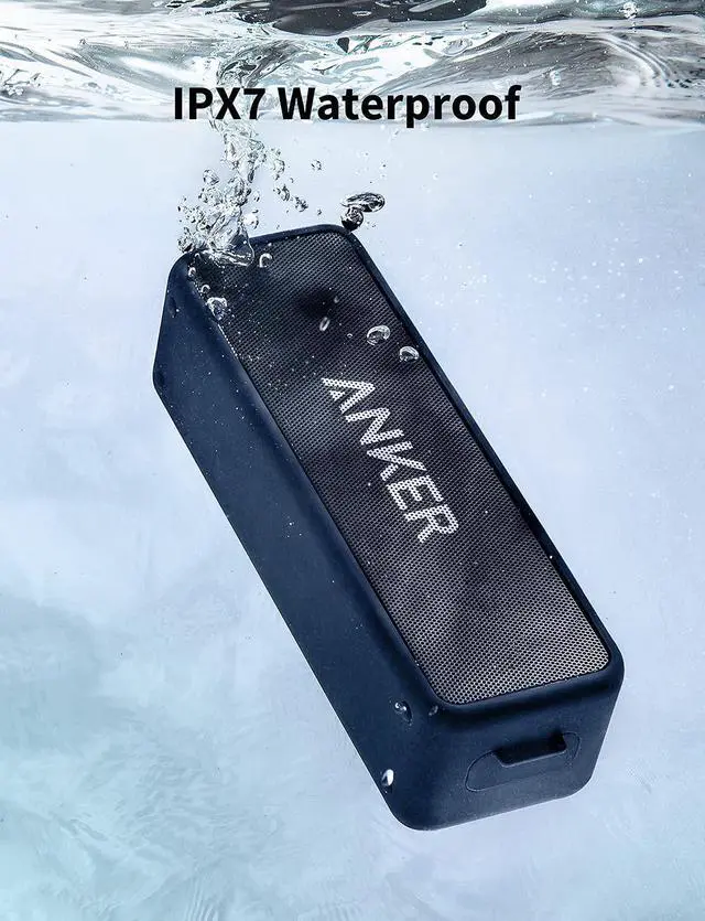 Alt view image 4 of 6 - [Upgraded] Anker Soundcore 2 Portable Bluetooth Speaker with 12W Stereo Sound, Bluetooth 5, Bassup, IPX7 Waterproof, 24-Hour Playtime, Wireless Stereo Pairing, Speaker for Home, Outdoors, Travel