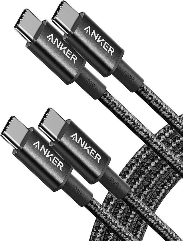 Anker 333 USB C to USB C Cable (6ft 100W, 2-Pack), USB 2.0 Type C