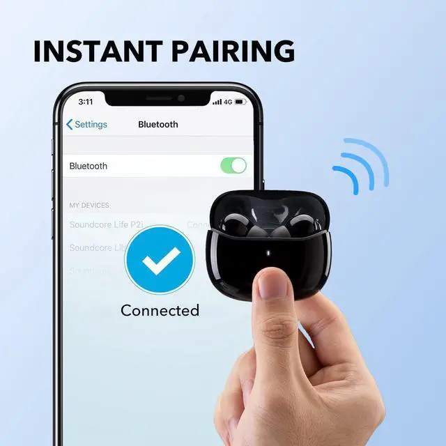 Alt view image 6 of 7 - Soundcore by Anker Life P2i True Wireless Earbuds, AI-Enhanced Calls, 10mm Drivers, 2 EQ Modes, 28H Playtime with Fast Charging, Bluetooth 5.2, Easy-Pairing, Lightweight and Secure Fit, Button Control