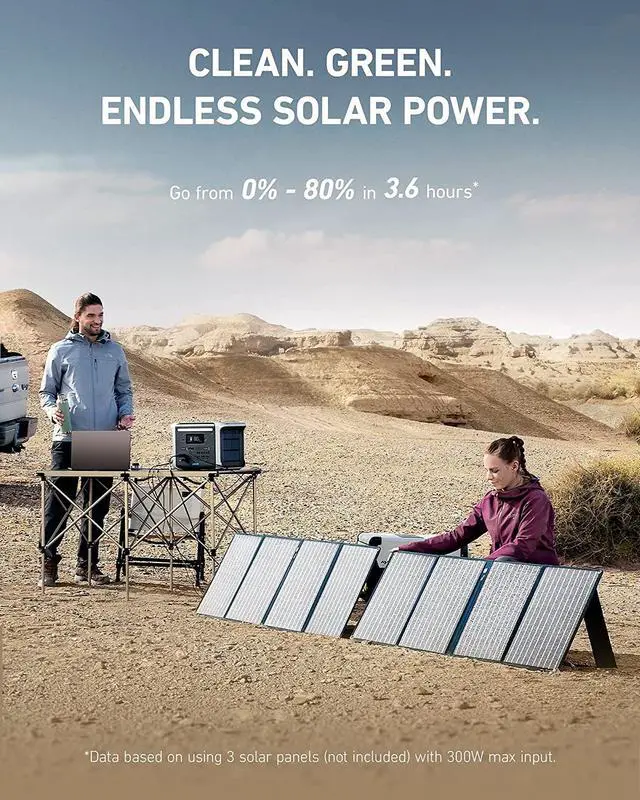 Alt view image 6 of 7 - Anker 757 Portable Power Station, Powerhouse 1229Wh LiFePO4 Battery, 1500W Solar Generator with 6 AC Outlets (Solar Panel Optional), 2 USB-C Ports 100W Max, LED Light for Camping, RV, Power Outage