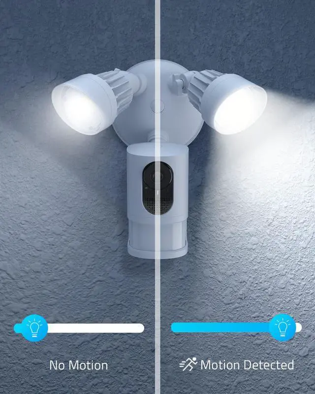 Alt view image 5 of 7 - eufy Security Floodlight Camera E with Built-in AI, 2K Resolution, 2-Way Audio, No Monthly Fees, 2000-Lumen Brightness, Weatherproof, Existing Outdoor Wiring and Weatherproof Junction Box Required