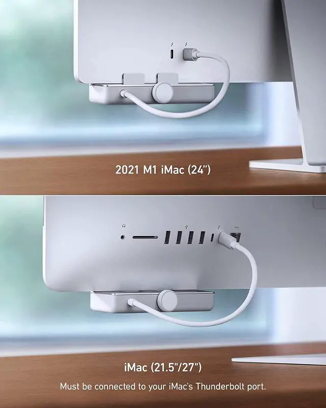 Alt view image 6 of 6 - Anker 535 USB C Hub (5-in-1, for iMac), with 2 USB-A 10 Gbps Data Ports, USB-C 10 Gbps Port, SD and microSD Card Reader