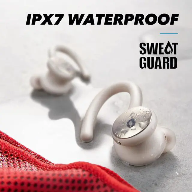 Alt view image 4 of 6 - Soundcore by Anker, Soundcore Sport X10 True Wireless Bluetooth 5.2 Workout Headphones, Rotatable Ear Hooks, Deep Bass, IPX7 Waterproof, Sweatproof, 32H Play, Fast Charge, Sport Earbuds, Gym, Running