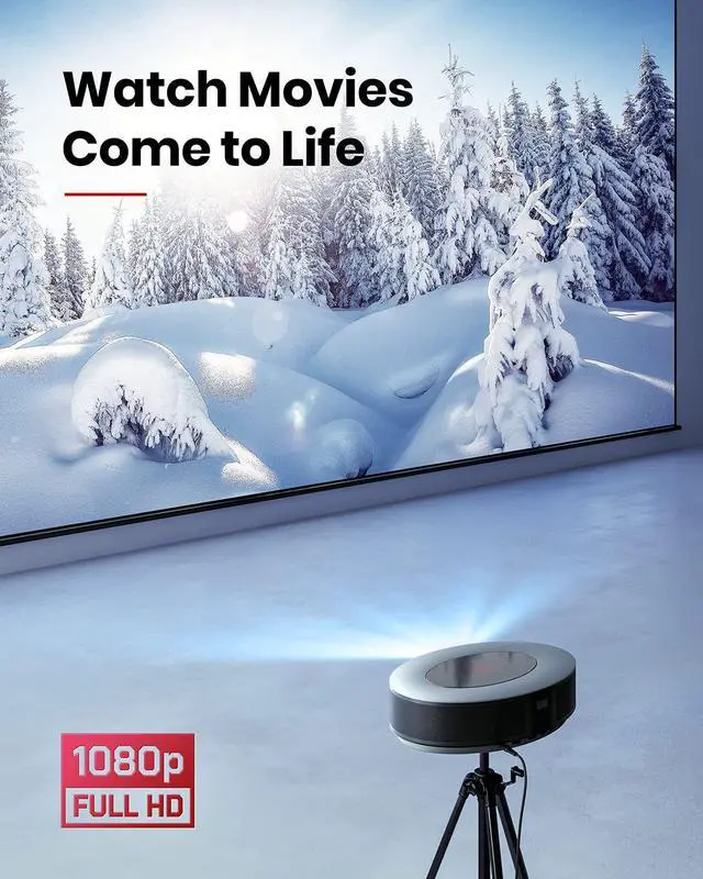 Alt view image 2 of 7 - Anker Nebula Cosmos Full HD 1080p Home Entertainment Projector, 1080p Video Projector, 810 ANSI Lumen, Android TV 9.0, Digital Zoom, HLG, HDR10,(Onyx Black) (Renewed)