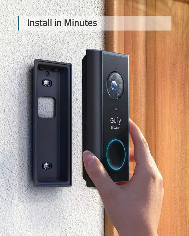 Alt view image 4 of 7 - eufy Security, Wireless Video Doorbell (Battery-Powered) & eufyCam 2C Pro Bundle, 2K Resolution Outdoor Camera, IP67, Night Vision, HomeKit Compatibility and No Monthly Fee