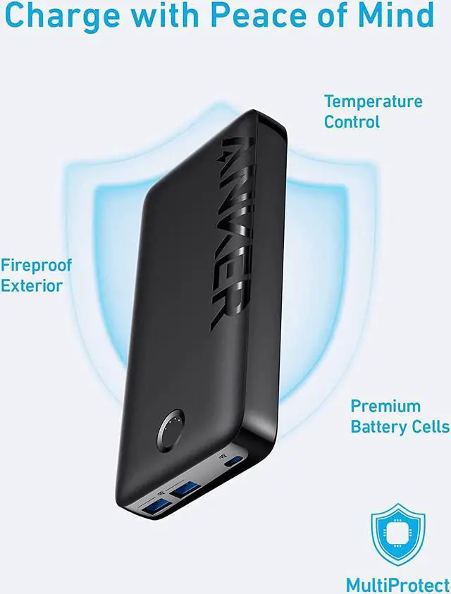 Alt view image 6 of 7 - Anker 335 Power Bank (PowerCore 20K), 20W Portable Charger with USB-C Fast Charging, 20000mAh, Works for iPhone 13/12 Series, Samsung, iPad Pro, AirPods, Apple Watch, and More