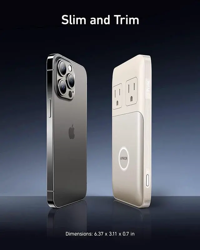 Alt view image 6 of 6 - Anker 727 Charging Station ( GaNPrime 100W ), Compact Power Strip for Travel and Work, 5ft Detachable Extension Cord with 2 Outlets and 4 USB Ports, for iPhone 13, Samsung, iPad, MacBook, and More