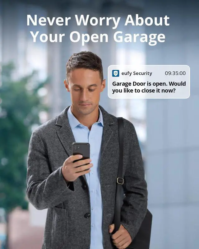 Alt view image 5 of 6 - eufy Security Garage-Control Cam Plus with Sensor, Smart Garage Control, 2-Door Control, Detects Open/Close Status, 2K HD, No Monthly Fee, AI Human Detection, 2.4GHz Wi-Fi Only