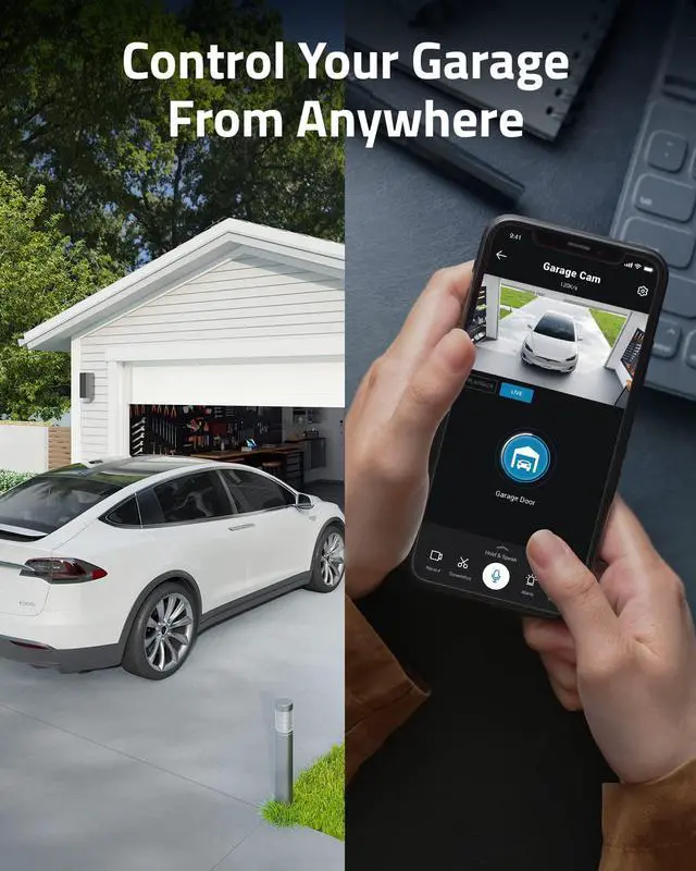 Alt view image 4 of 6 - eufy Security Garage-Control Cam Plus with Sensor, Smart Garage Control, 2-Door Control, Detects Open/Close Status, 2K HD, No Monthly Fee, AI Human Detection, 2.4GHz Wi-Fi Only