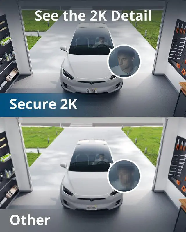 Alt view image 6 of 6 - eufy Security Garage-Control Cam Plus with Sensor, Smart Garage Control, 2-Door Control, Detects Open/Close Status, 2K HD, No Monthly Fee, AI Human Detection, 2.4GHz Wi-Fi Only