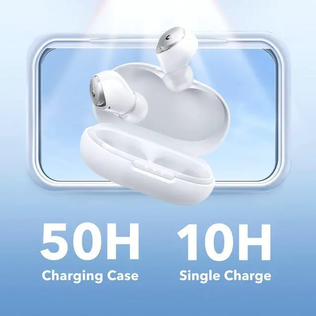 Alt view image 5 of 7 - soundcore by Anker Space A40 Adaptive Active Noise Cancelling Wireless Earbuds, Reduce Noise by Up to 98%, Ultra Long 50H Playtime, 10H Single Playtime, Hi-Res Sound, Comfortable Fit, Wireless Charge
