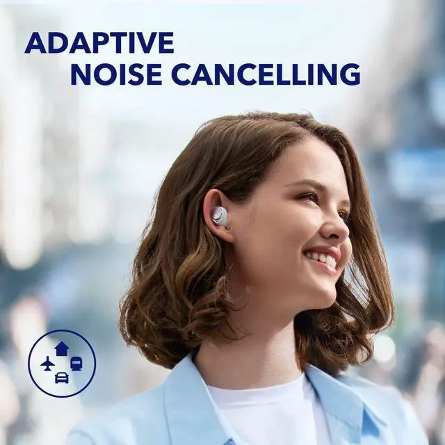 Alt view image 4 of 7 - soundcore by Anker Space A40 Adaptive Active Noise Cancelling Wireless Earbuds, Reduce Noise by Up to 98%, Ultra Long 50H Playtime, 10H Single Playtime, Hi-Res Sound, Comfortable Fit, Wireless Charge
