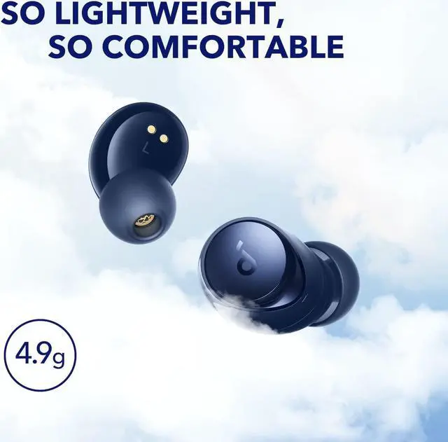 Alt view image 7 of 7 - soundcore by Anker Space A40 Adaptive Active Noise Cancelling Wireless Earbuds, Reduce Noise by Up to 98%, Ultra Long 50H Playtime, 10H Single Playtime, Hi-Res Sound, Comfortable Fit, Wireless Charge