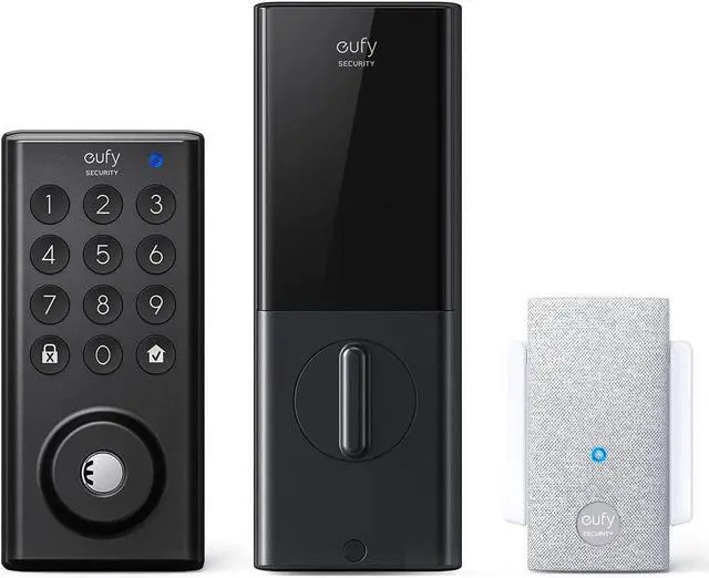 Main image of eufy Security Smart Lock with Wi-Fi Bridge, Keyless Entry Door Lock with Wi-Fi, App Control, Bluetooth Electronic Deadbolt, BHMA Certified, IPX3 Weatherproof Protection, Electronic Keypad (Renewed)