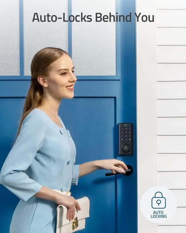 Alt view image 6 of 6 - eufy Security Smart Lock with Wi-Fi Bridge, Keyless Entry Door Lock with Wi-Fi, App Control, Bluetooth Electronic Deadbolt, BHMA Certified, IPX3 Weatherproof Protection, Electronic Keypad (Renewed)
