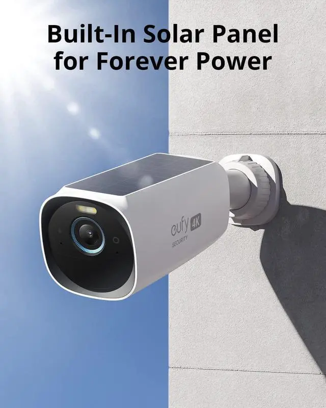 Alt view image 2 of 6 - eufy Security eufyCam 3 Add-on Camera, Security Camera Outdoor Wireless, 4K Camera, Forever Power with Solar Panel, Face Recognition AI, Expandable Local Storage, Spotlight, Requires HomeBase 3