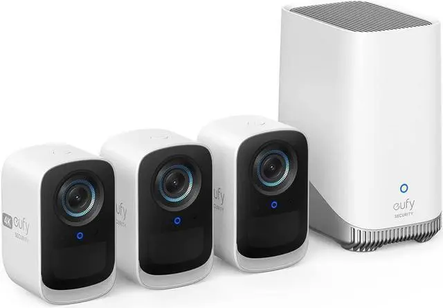 Main image of eufy Security eufyCam 3C 3-Cam Kit, Security Camera Outdoor Wireless, 4K Camera, Expandable Local Storage up to 16TB, Face Recognition AI, Spotlight, Color Night Vision, No Monthly Fee