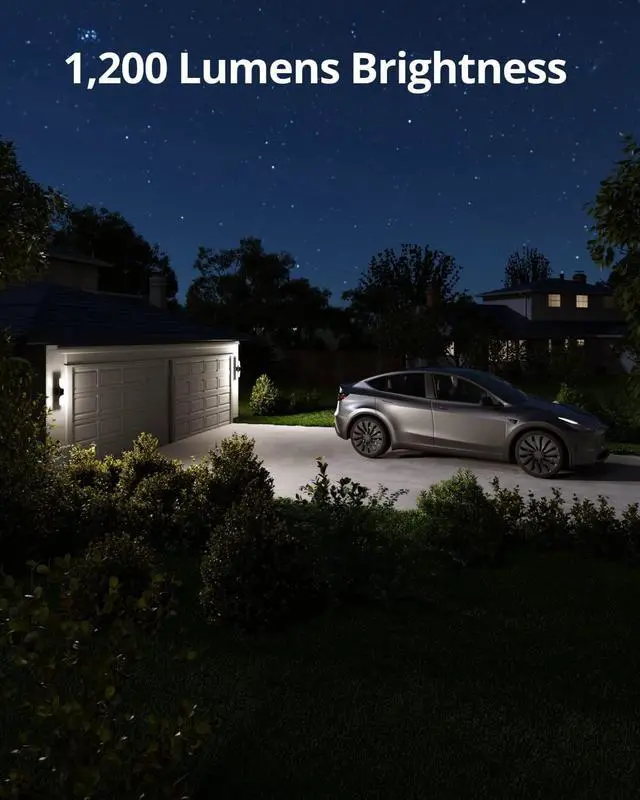 Alt view image 3 of 7 - eufy Security S100 Wired Wall Light Cam, Security Camera Outdoor, 2K Camera with 1200 Lumen Light, Color Night Vision, Motion Activated Light, AI Smart Detection, IP65 Waterproof, No Monthly Fee